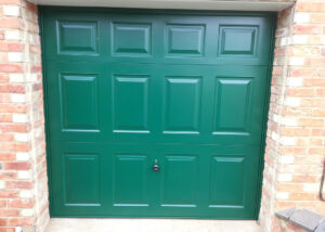 image of green garage door