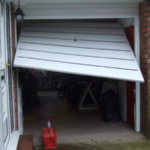 image of a broken garage door