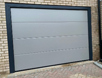 image of a grey garage door