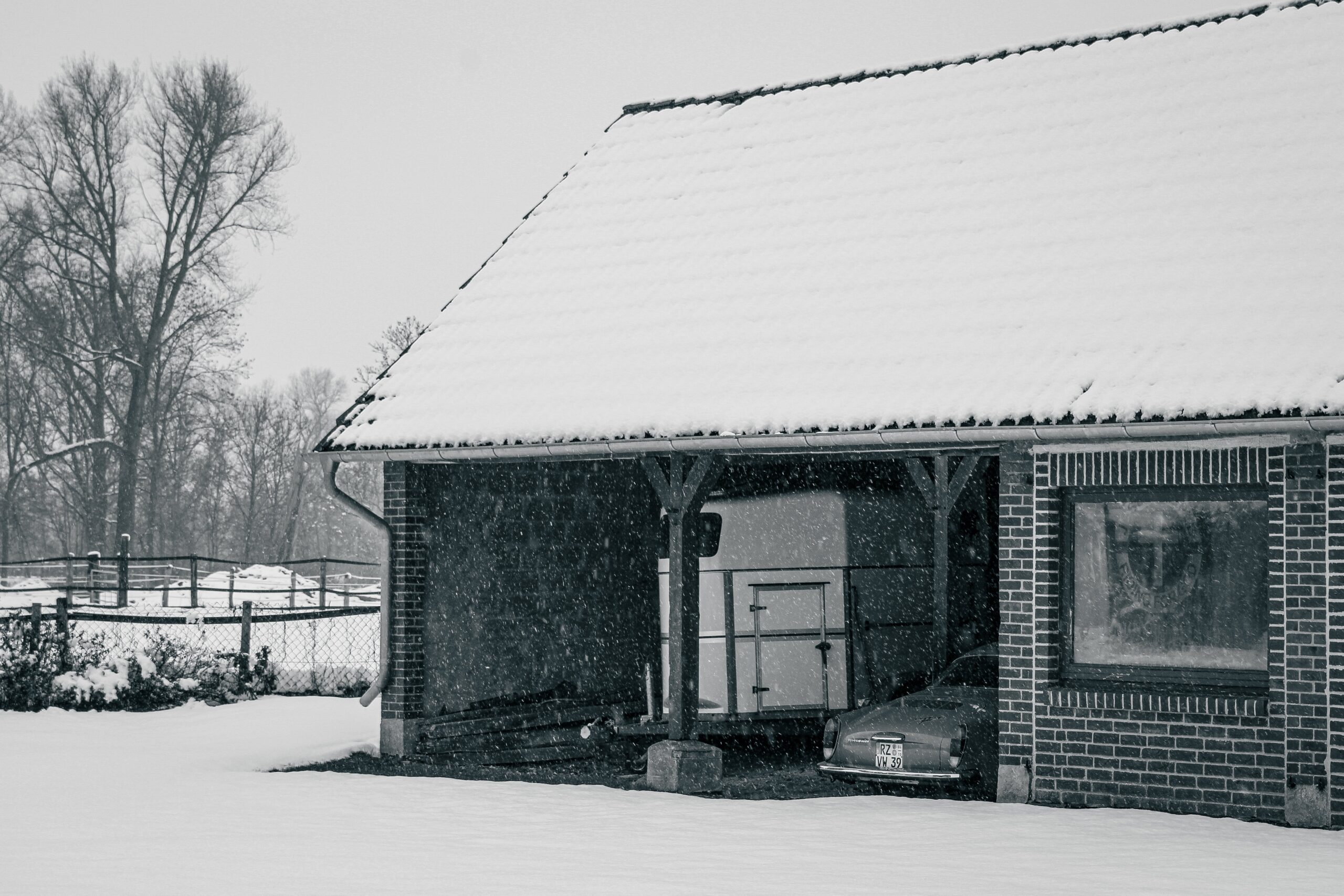 image of a house with snow on top of it